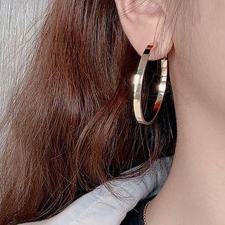 Alloy Hoop Earring 1 Pair - Gold - One Size