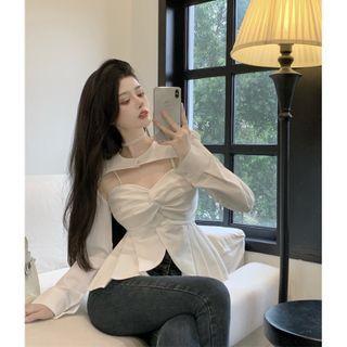 Slit Camisole Top / Shrug