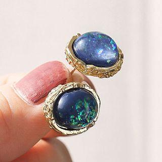 Stone Stud Earring / Clip-on Earring
