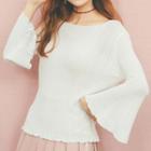 3/4 Bell-sleeve Knit Top