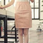 Dotted Pencil Skirt