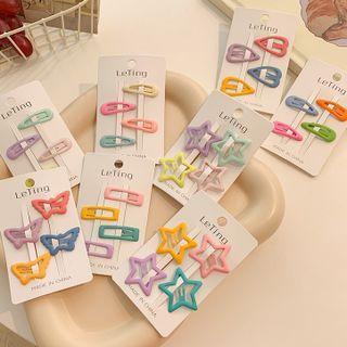 Set Of 6 / 8: Alloy Hair Clip (various Designs)