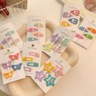 Set Of 6 / 8: Alloy Hair Clip (various Designs)