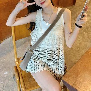 Tank Top / Pointelle Knit Tank Top