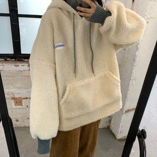 Mock Two Piece Loose-fit Fleece Sweatshirt