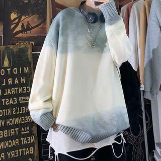 Round-neck Gradient Oversize Sweater