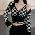 Checkerboard Camisole Top / Shrug