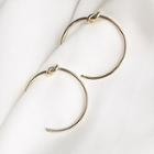 Alloy Knot Open Hoop Earring Studded Earring - Gold - One Size