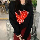 Heart Sweater Black - One Size