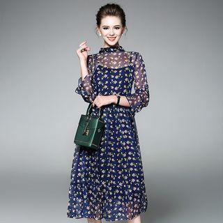 Floral Chiffon Dress With Slipdress