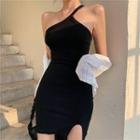 Off-shoulder Side-slit Dress