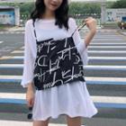 Long Sleeve T-shirt Dress + Tank Top