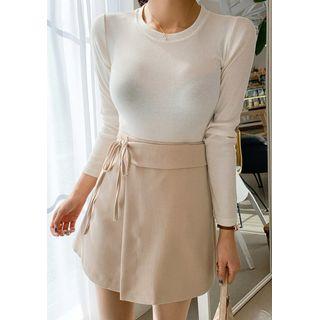 Crew-neck Ribbed Top (20 Colors)