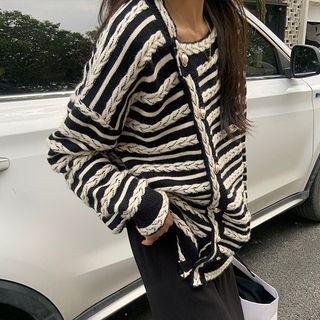 Asymmetrical Striped Jacket