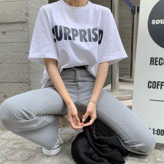 Surprised Printed Cotton T-shirt