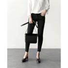 Zip-detail Frey-hem Pants