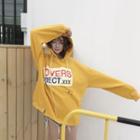 Ripped Lettering Hoodie