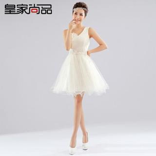 One Shoulder Flower Appliqué Mini Prom Dress