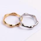 Wavy Polished Stainless Steel Ring