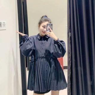 Pleated Hem Shirt
