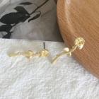 Alloy Rose Earring 1 Pair - Earrings - Gold - One Size
