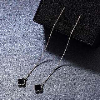 Clover Faux Pearl Drop Earring