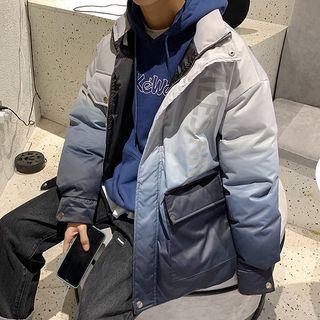 Gradient Color Padded Coat