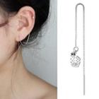 Alloy Chained Dangle Earring 1 Pc - Silver - One Size