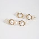 Rhinestone Faux Pearl Hair Clip As Shown In Figure - One Size