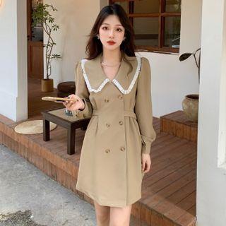 Peter Pan Collar Double-breasted Blazer Dress