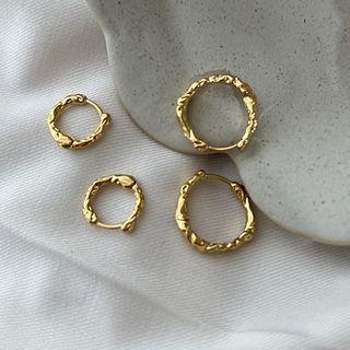 Irregular Alloy Hoop Earring (various Designs)