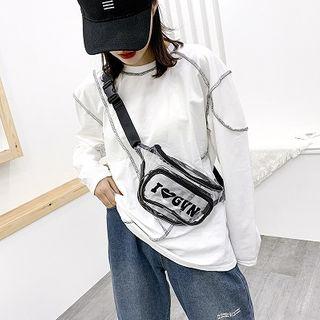 Lettering Transparent Sling Bag