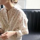 Floral Print Blouse Off-white - One Size