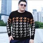Plus Size Houndstooth Sweater