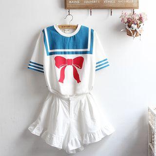 Print Short-sleeve T-shirt / Skort