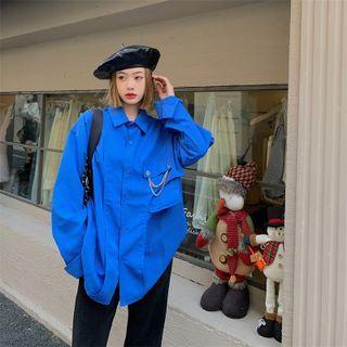 Chained Shirt Dark Blue - One Size