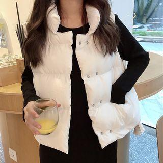 Midi Rib Knit Dress / Padded Vest