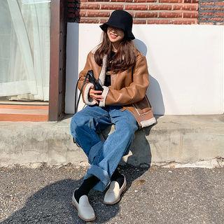 Reversible Faux-shearling Jacket Brown - One Size
