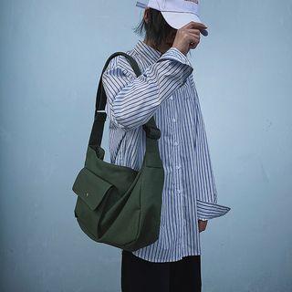 Canvas Front Pocket Messenger Bag