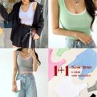 Set Of 2: Pastel Cropped Tank Top