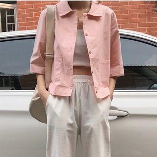 Short Sleeve Cropped Shirt
