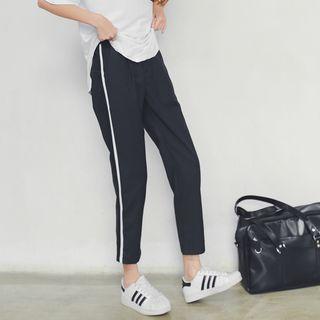 Contrast Trim Crop Sweatpants