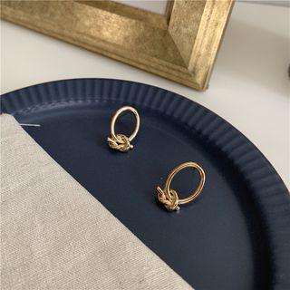 S925 Silver Oval Earrings  - [s925 Silver Needle] A Pair Of Earrings