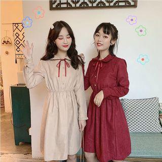 Peter-pan-collar Midi Dress