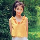 Frilled Sleeveless Top / Wide Leg Shorts