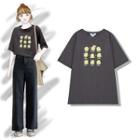 Milk Carton Print Short-sleeve T-shirt