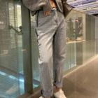 Side-zip Straight-fit Jeans