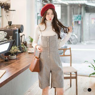 Spaghetti Strap Woolen Pinafore Playsuit