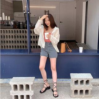 More Jean Dyed Cotton Shorts