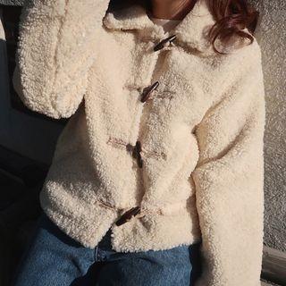 Fleece Toggle Jacket Off-white - One Size
